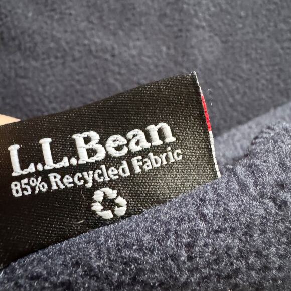 L.L. Bean Fleece Vest Mens Sz XL Reg Blue Navy Zip up Activewear Polartec - Picture 9 of 10